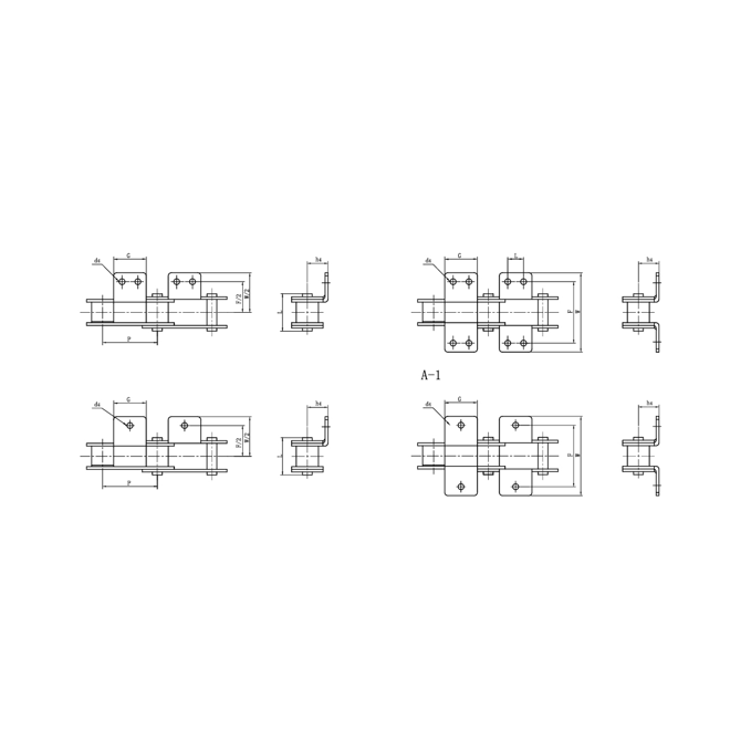 Priključci za transportne lance s dvostrukim korakom