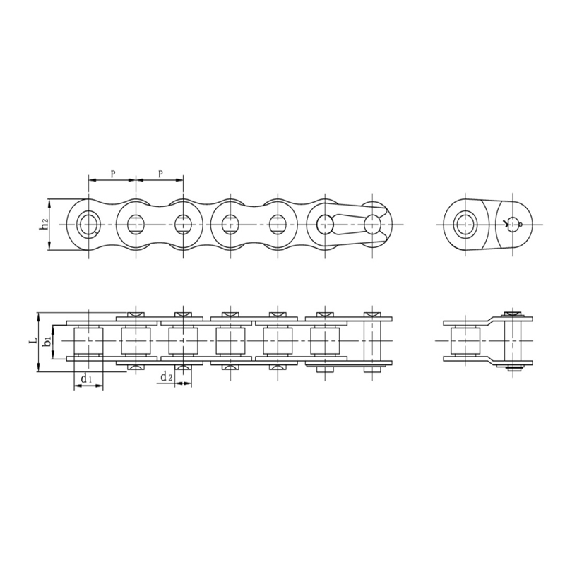 Precizni valjkasti lanci od nehrđajućeg čelika kratkog koraka