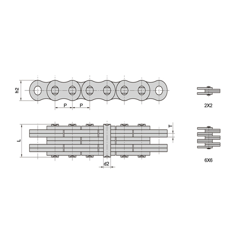 (Serija LL) Visoko stabilni lisnati lanci koji zahtijevaju malo održavanja