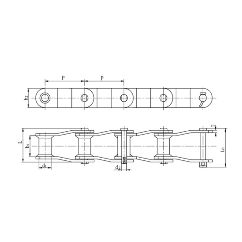Zavareni čelični mlinski lanci s koljenastom karikom