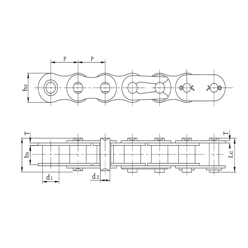 Snažni lanci motocikla za teške uvjete rada od visokokvalitetnog legiranog čelika